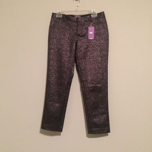 Metallic Crop Pants